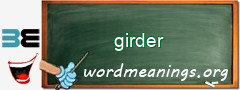 WordMeaning blackboard for girder